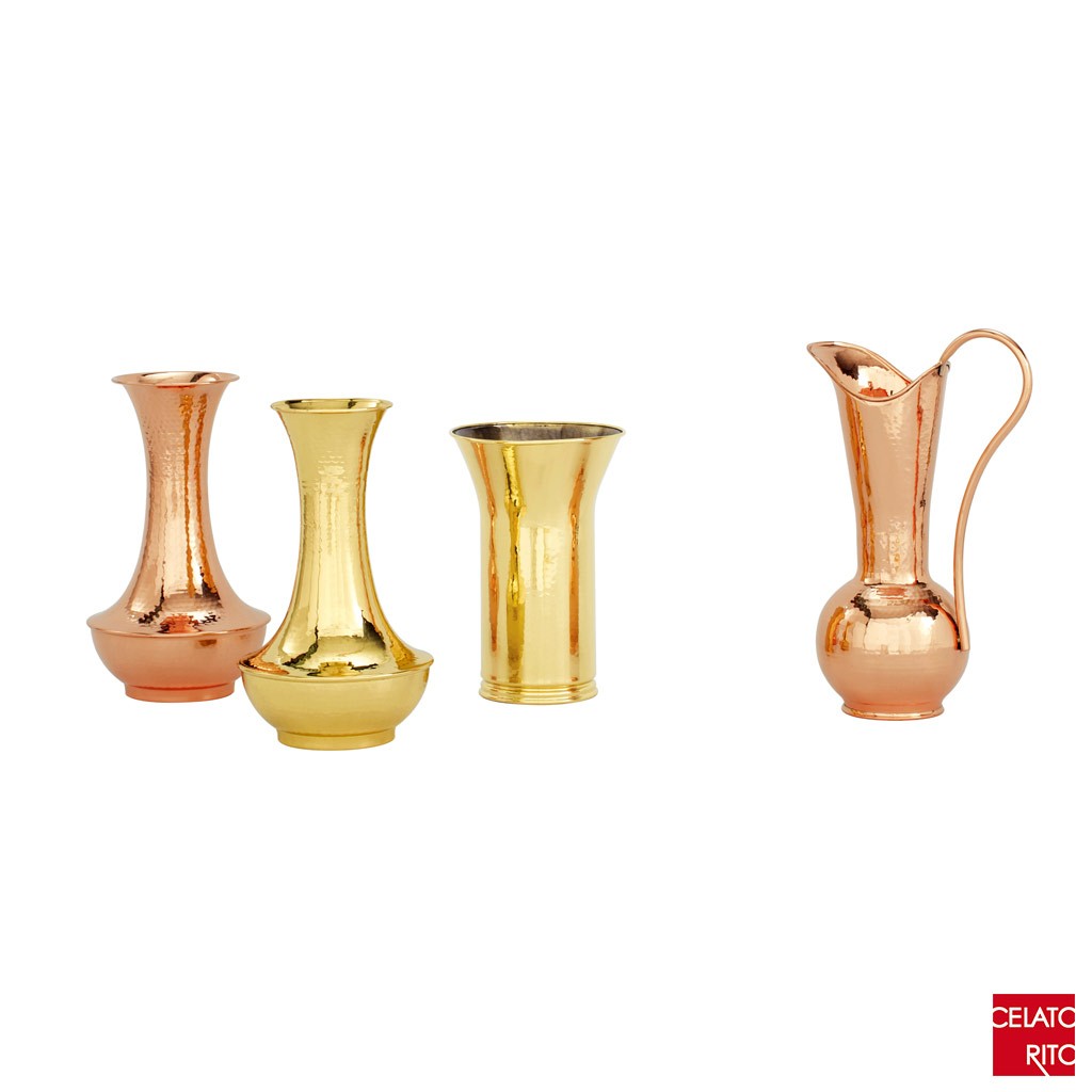 Vasi portafiori rame e ottone ACQUA