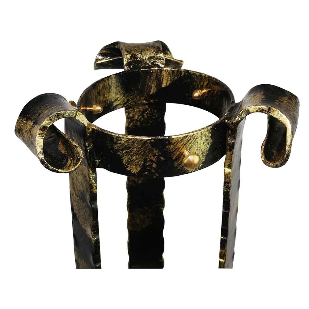 Forged iron candle holder 3658