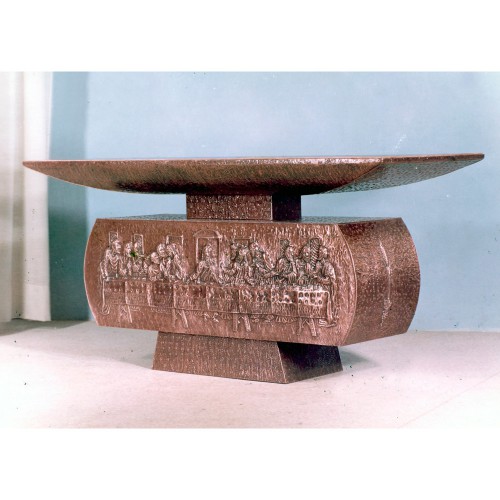 Altare in trapezio ovale con CENA DI LEONARDO