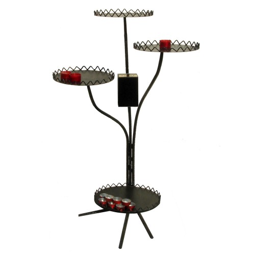 Portalumini a rami in ferro forgiato